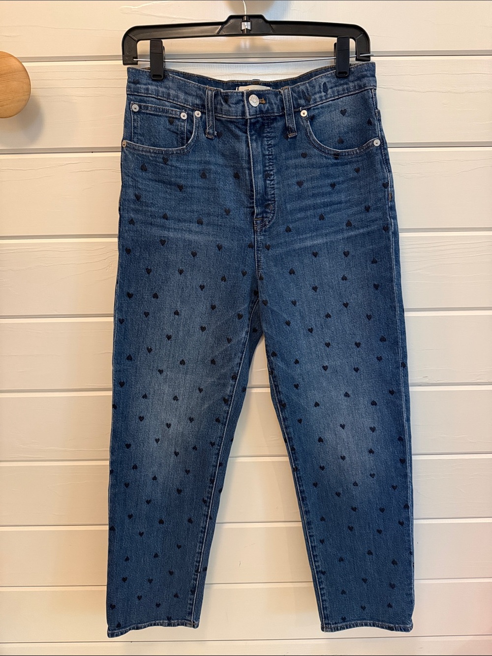 Madewell Classic Straight With Heart Print